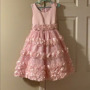 Bonnie Jean girls pink floral church formal dress
